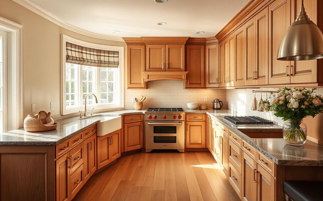 Rift-cut white oak luxury kitchen cabinetry detail